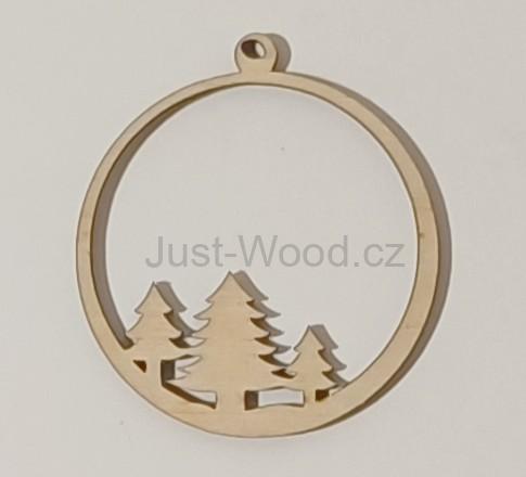 Dřevěná vánoční ozdoba (8 cm)