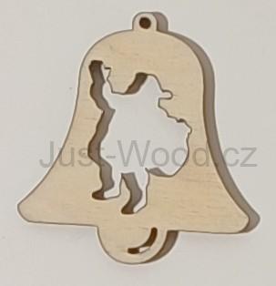 Dřevěná vánoční ozdoba (8 cm)