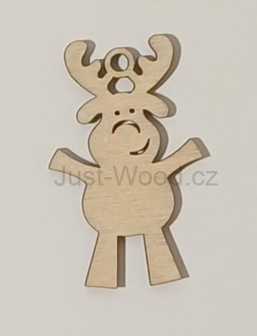 Dřevěná vánoční ozdoba (8 cm)