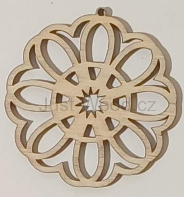 Dřevěná vánoční ozdoba (8 cm)