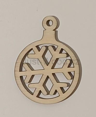 Dřevěná vánoční ozdoba (8 cm)