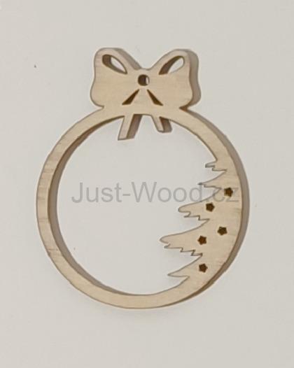 Dřevěná vánoční ozdoba (8 cm)