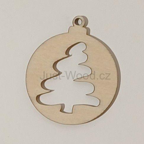 Dřevěná vánoční ozdoba (8 cm)
