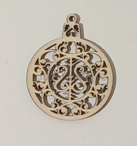Dřevěná vánoční ozdoba (8 cm)