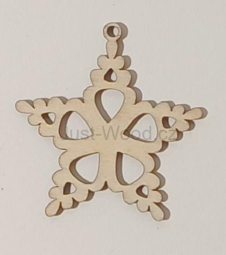 Dřevěná vánoční ozdoba (8 cm)