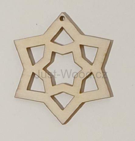 Dřevěná vánoční ozdoba (8 cm)