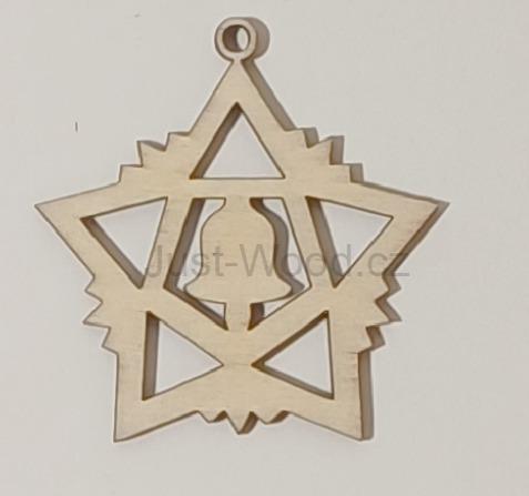 Dřevěná vánoční ozdoba (8 cm)