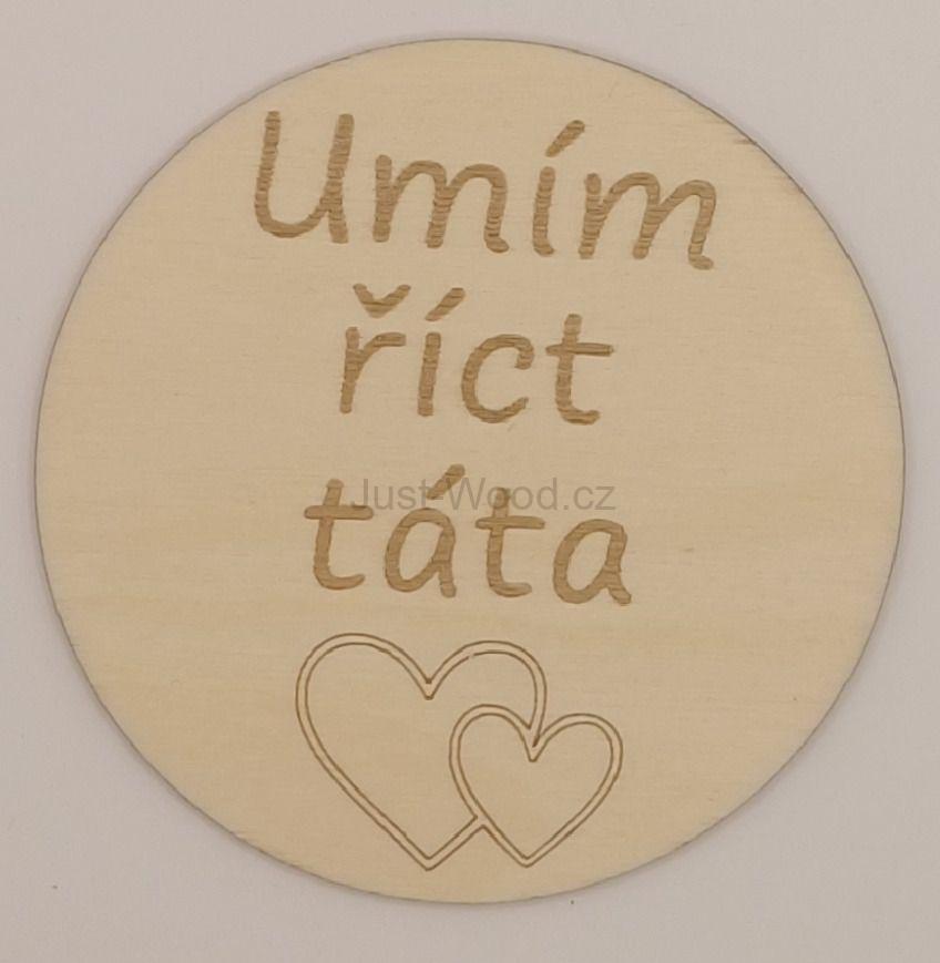 Milníková kartička - Umím říct táta