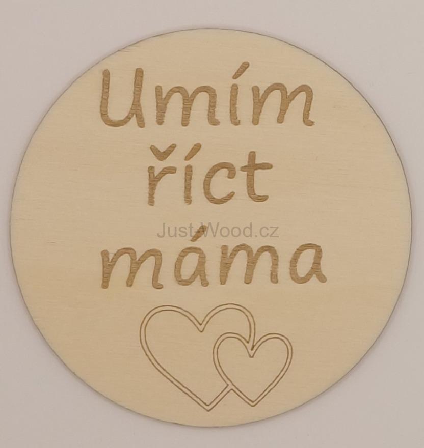 Milníková kartička - umím říct máma