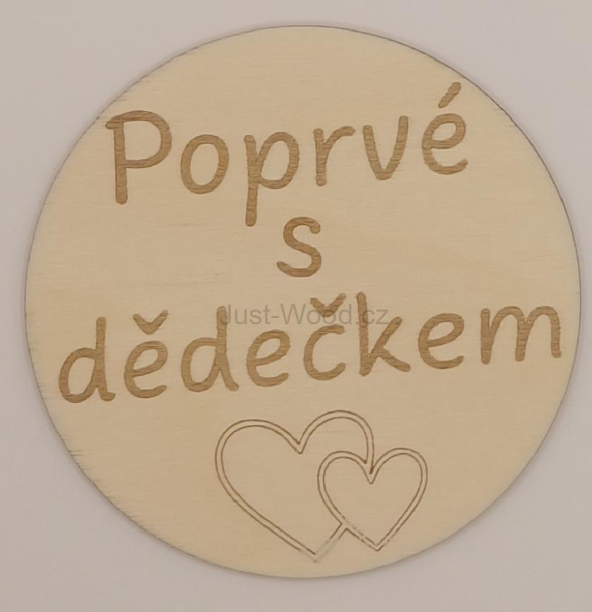 Milníková kartička - poprvé s dědečkem