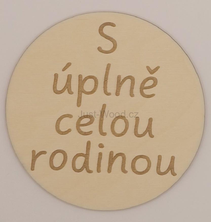 Milníková kartička - s úpně celou rodinou