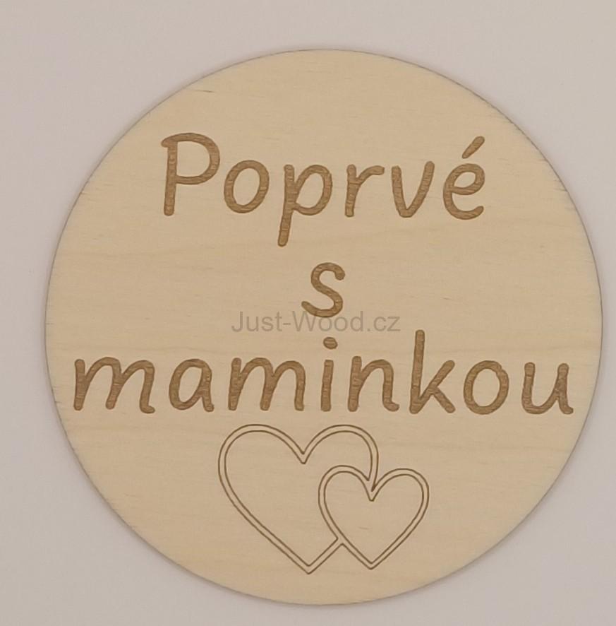 Milníková kartička - poprvé s maminkou