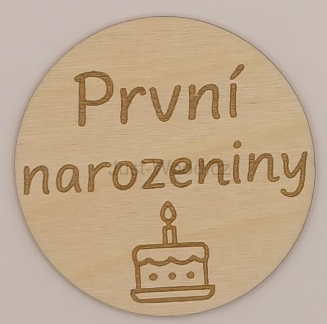 Milníková kartička - první narozeniny