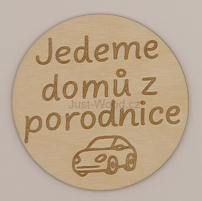 Milníková kartička - jedeme domů z porodnice