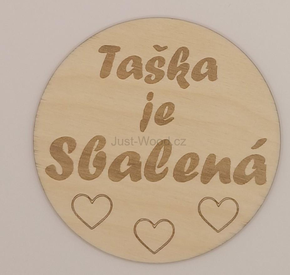 Milníková kartička - taska je sbalená