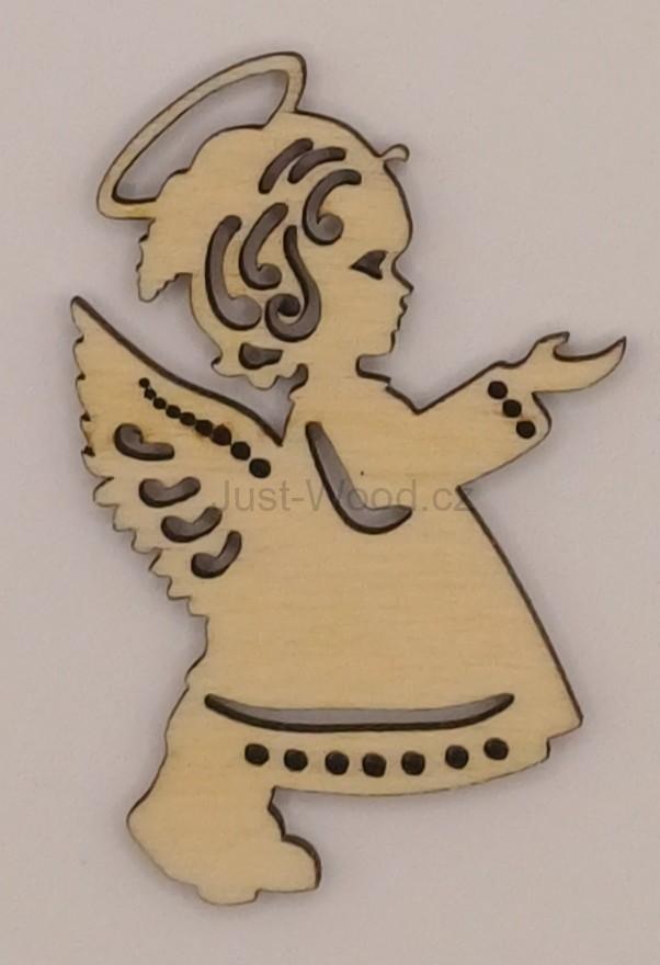 Dřevěná vánoční ozdoba (8 cm)
