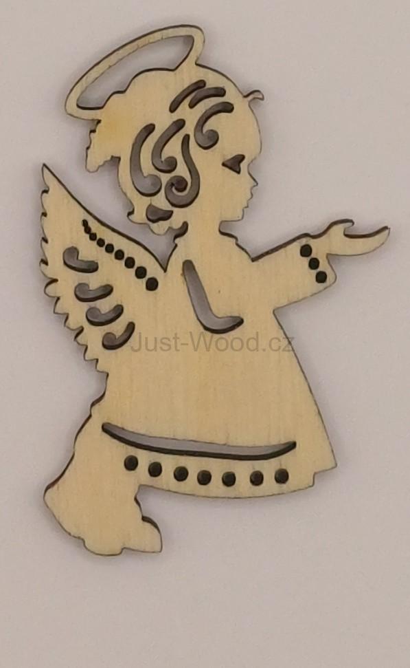 Dřevěná vánoční ozdoba (8 cm)