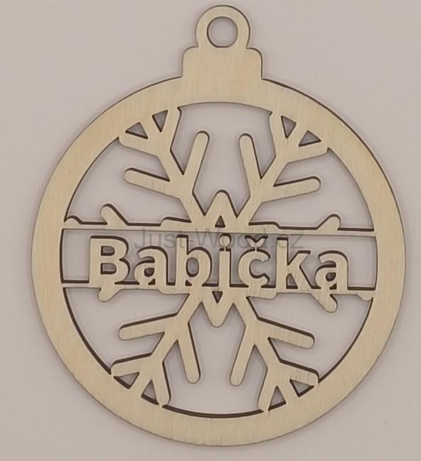 Dřevěná vánoční ozdoba se jménem – personalizované (12 cm)