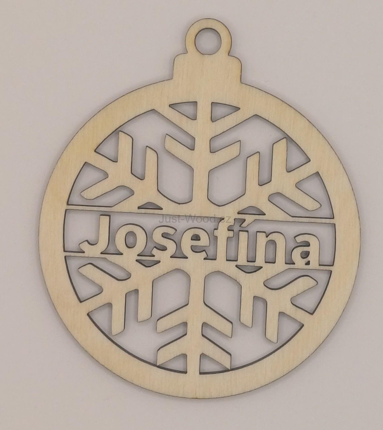 Dřevěná vánoční ozdoba se jménem – personalizované (12 cm)
