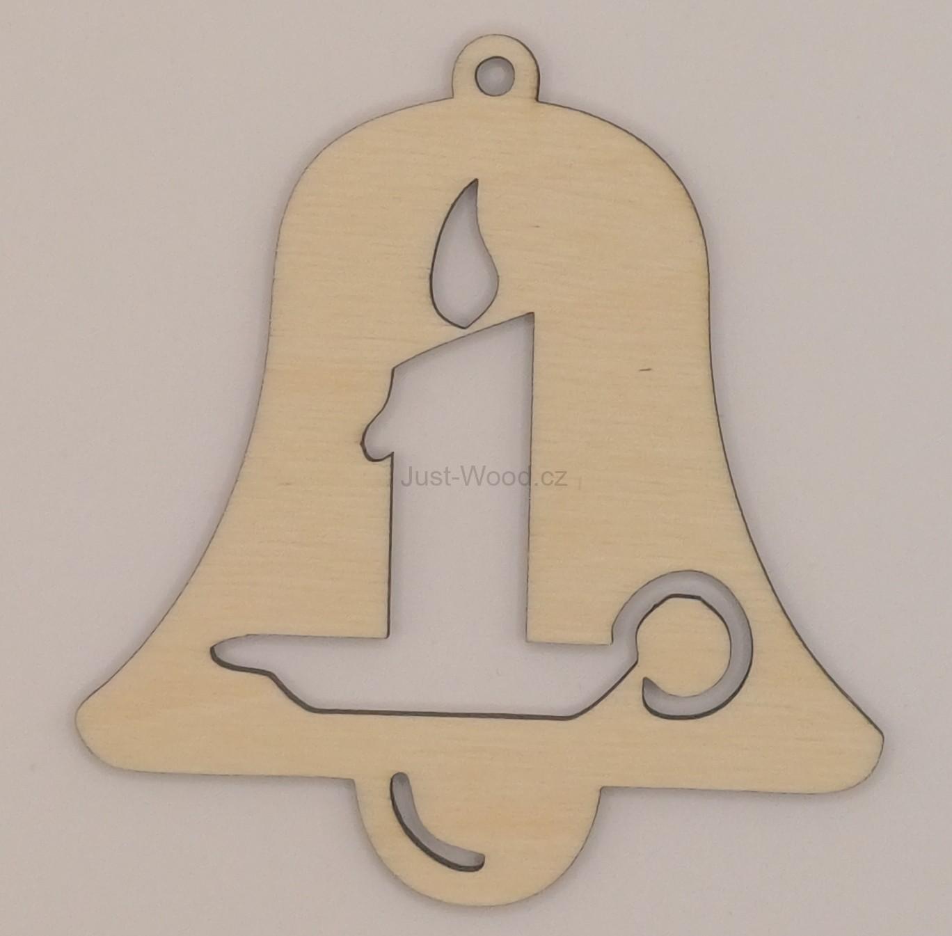 Dřevěná vánoční ozdoba (10 cm)