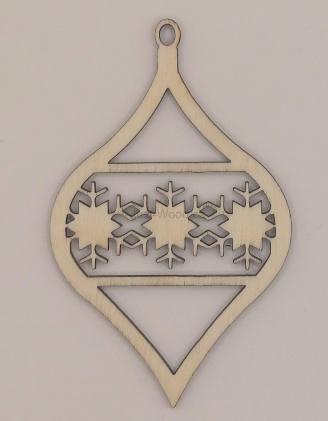 Dřevěná vánoční ozdoba (10 cm)