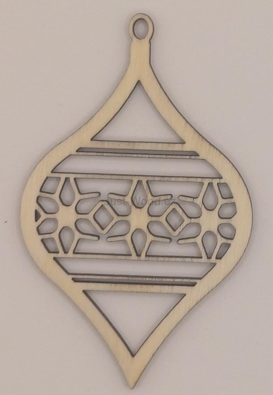 Dřevěná vánoční ozdoba (10 cm)