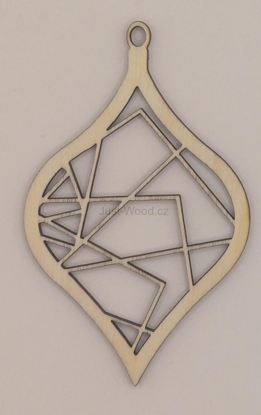 Dřevěná vánoční ozdoba (10 cm)