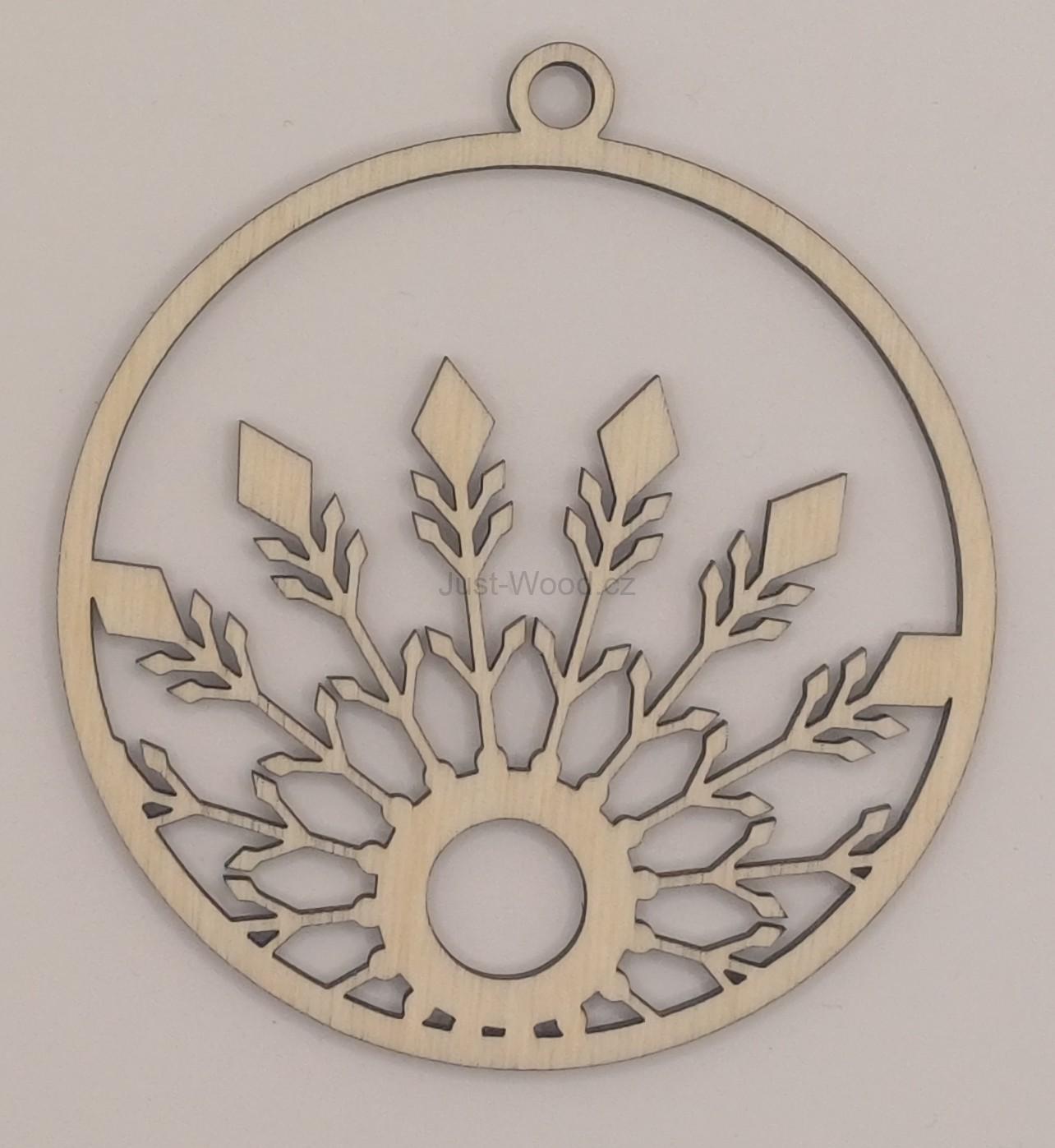 Dřevěná vánoční ozdoba (10 cm)