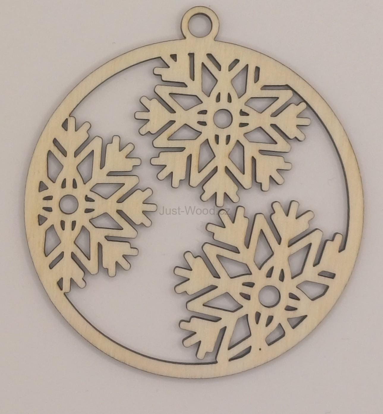 Dřevěná vánoční ozdoba (10 cm)
