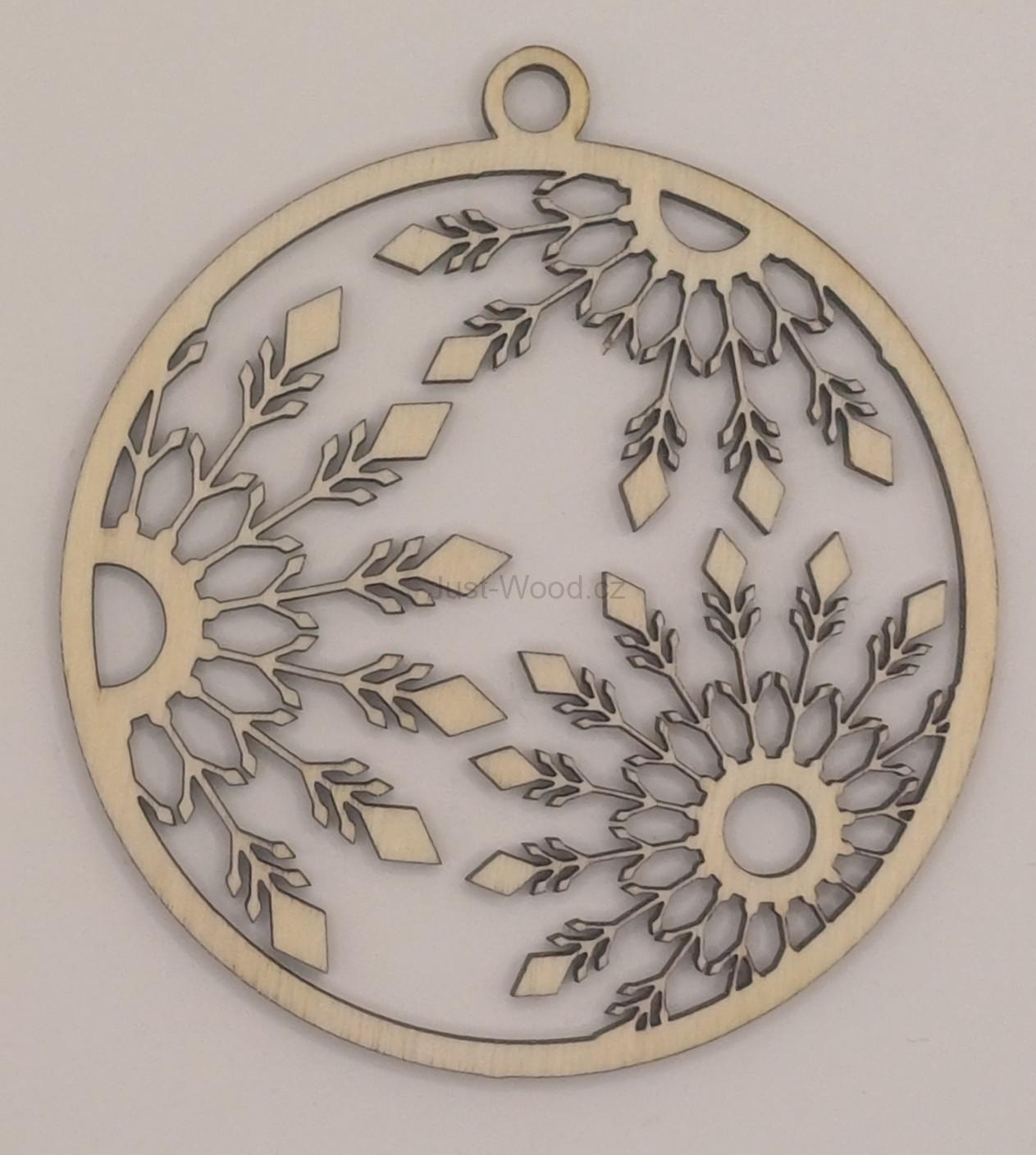 Dřevěná vánoční ozdoba (10 cm)
