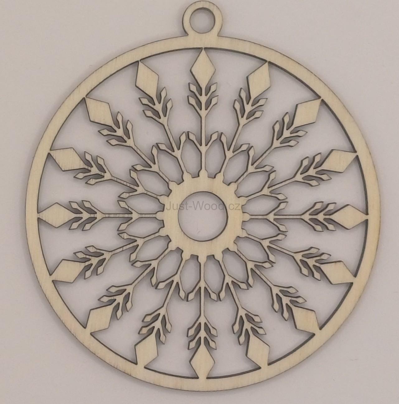 Dřevěná vánoční ozdoba (10 cm)