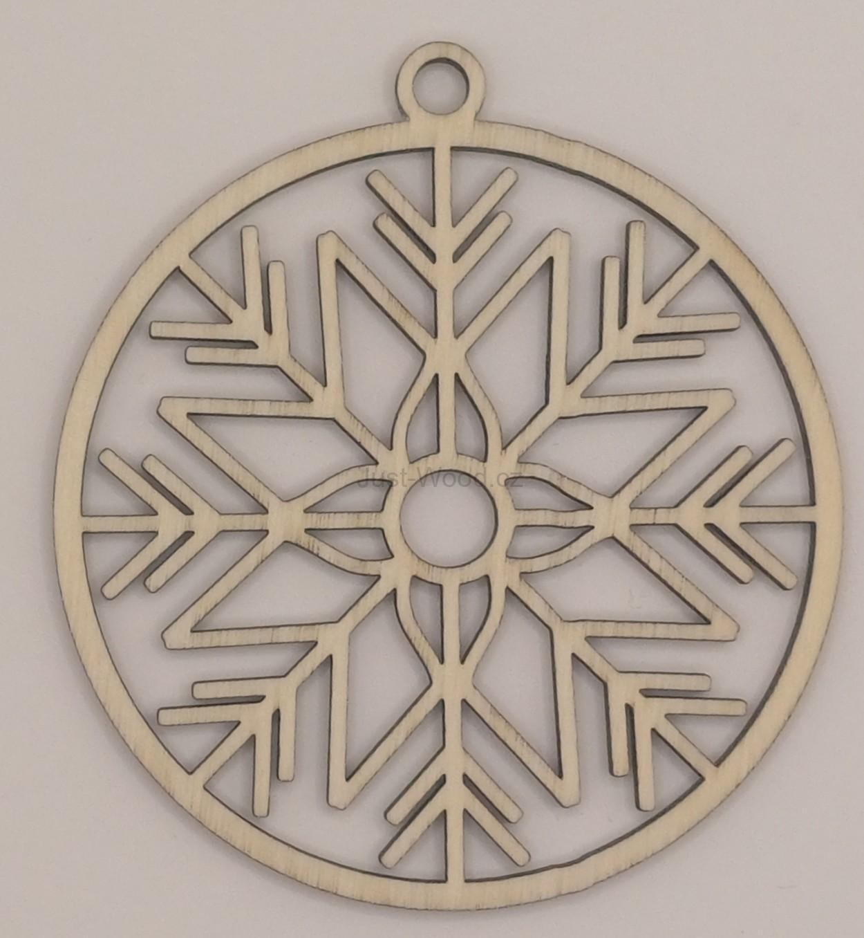 Dřevěná vánoční ozdoba (10 cm)