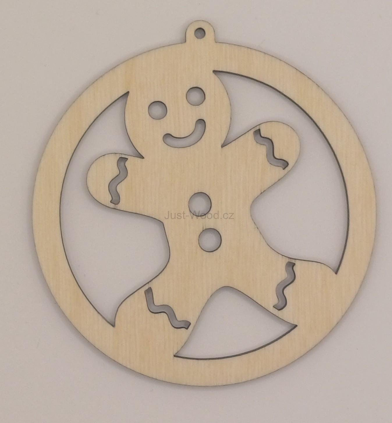 Dřevěná vánoční ozdoba (10 cm)