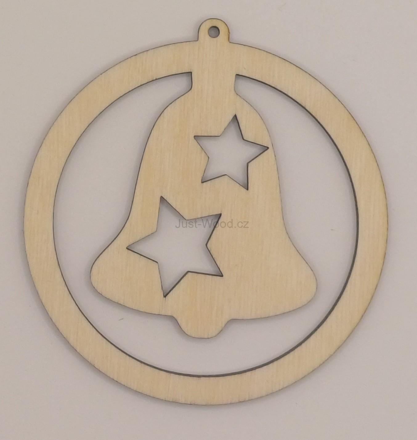 Dřevěná vánoční ozdoba (10 cm)