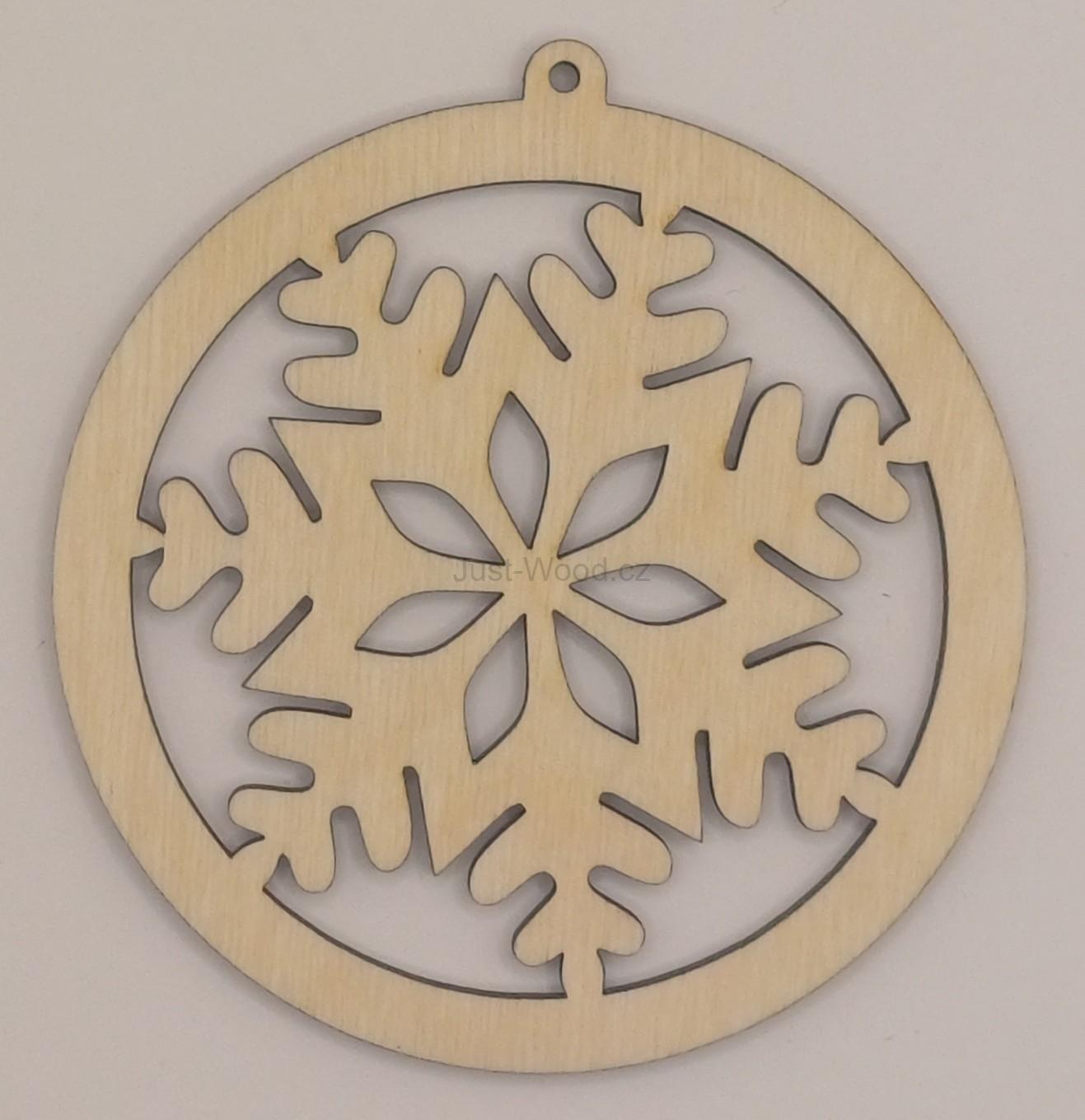 Dřevěná vánoční ozdoba (10 cm)