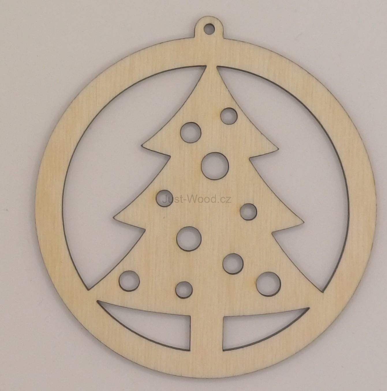 Dřevěná vánoční ozdoba (10 cm)
