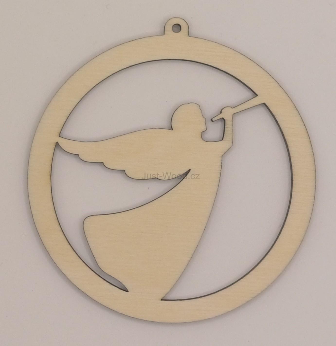 Dřevěná vánoční ozdoba (10 cm)