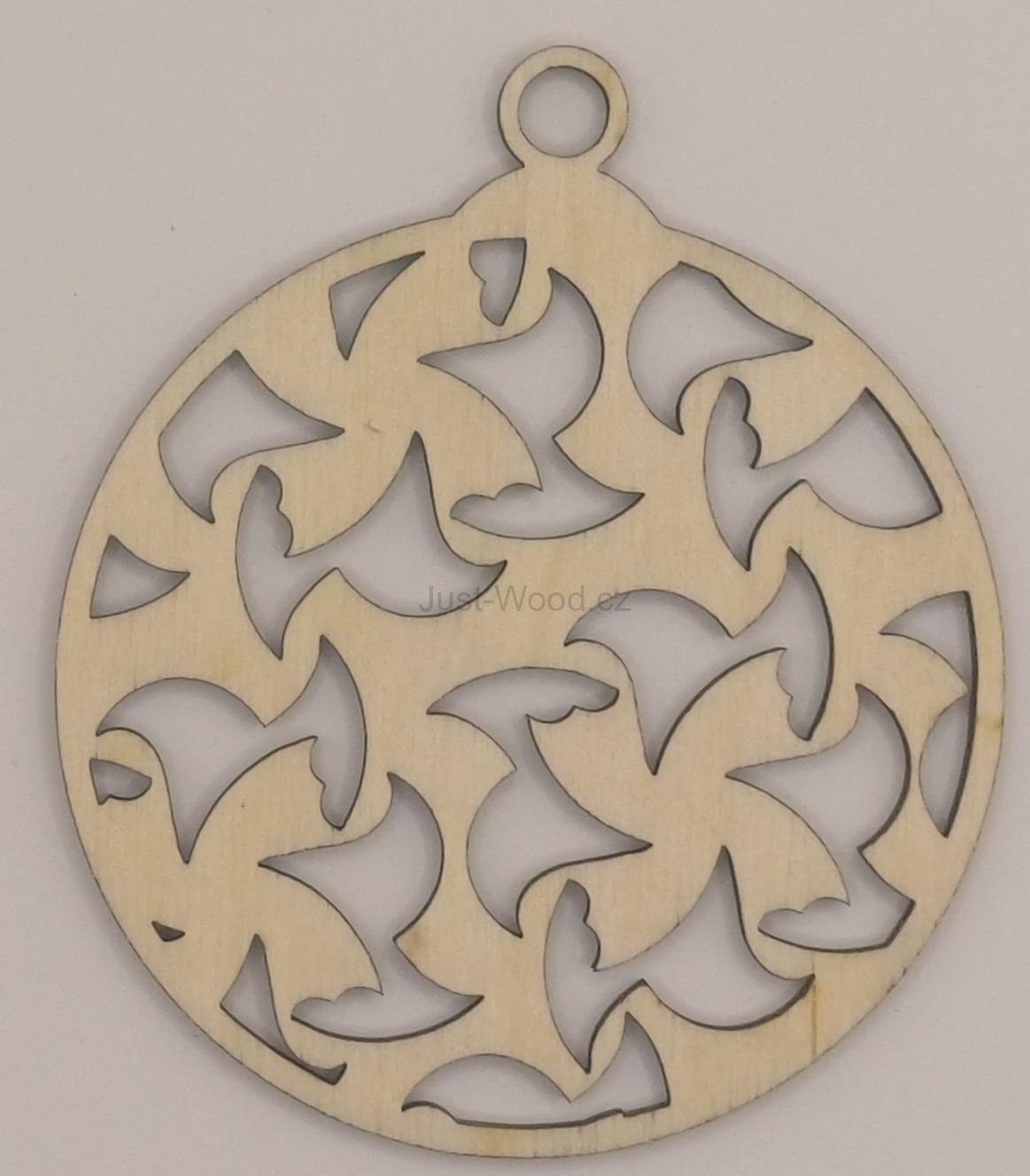 Dřevěná vánoční ozdoba (10 cm)