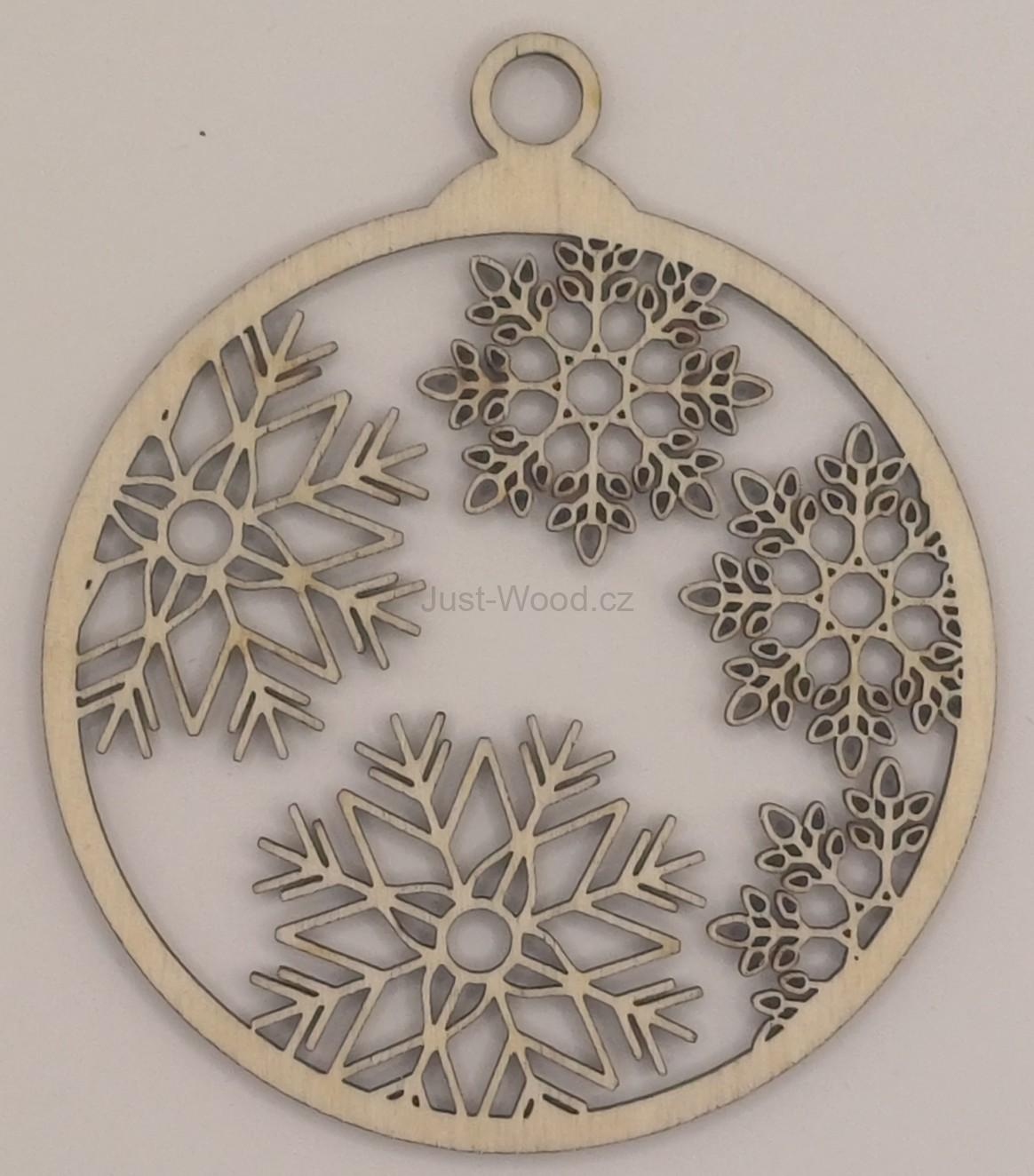Dřevěná vánoční ozdoba (10 cm)