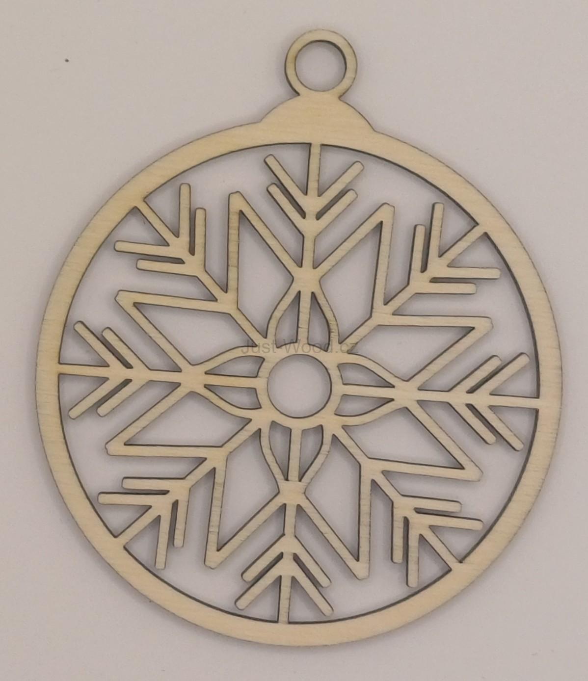 Dřevěná vánoční ozdoba (10 cm)