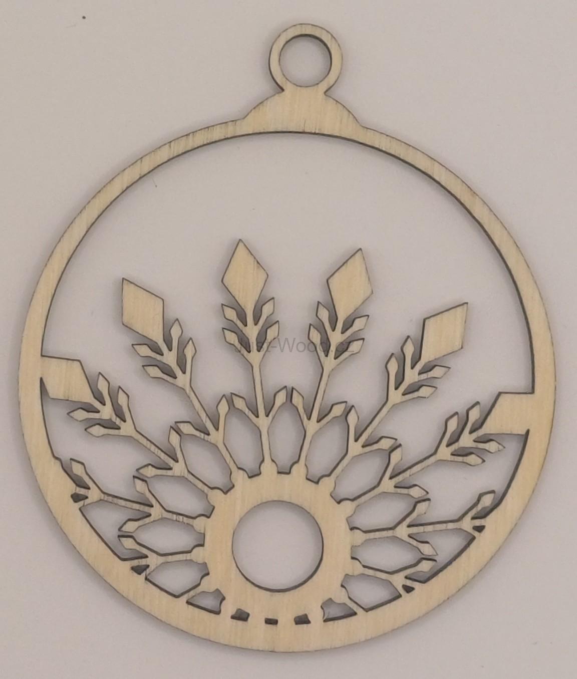 Dřevěná vánoční ozdoba (10 cm)