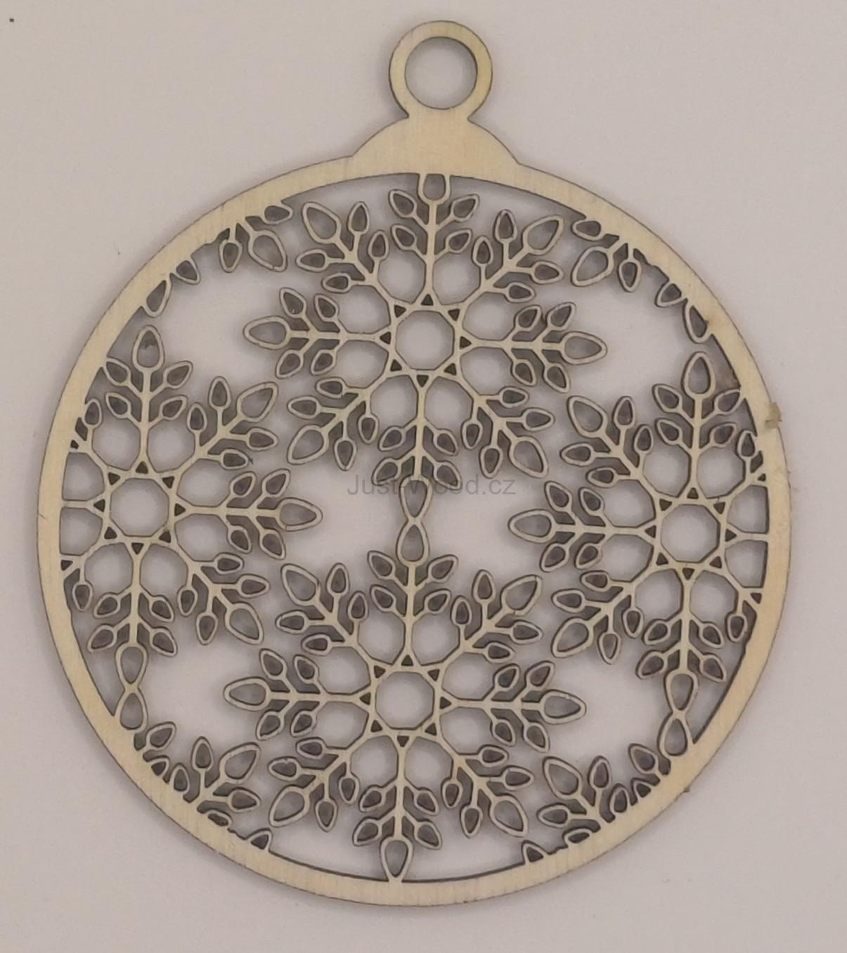 Dřevěná vánoční ozdoba (10 cm)