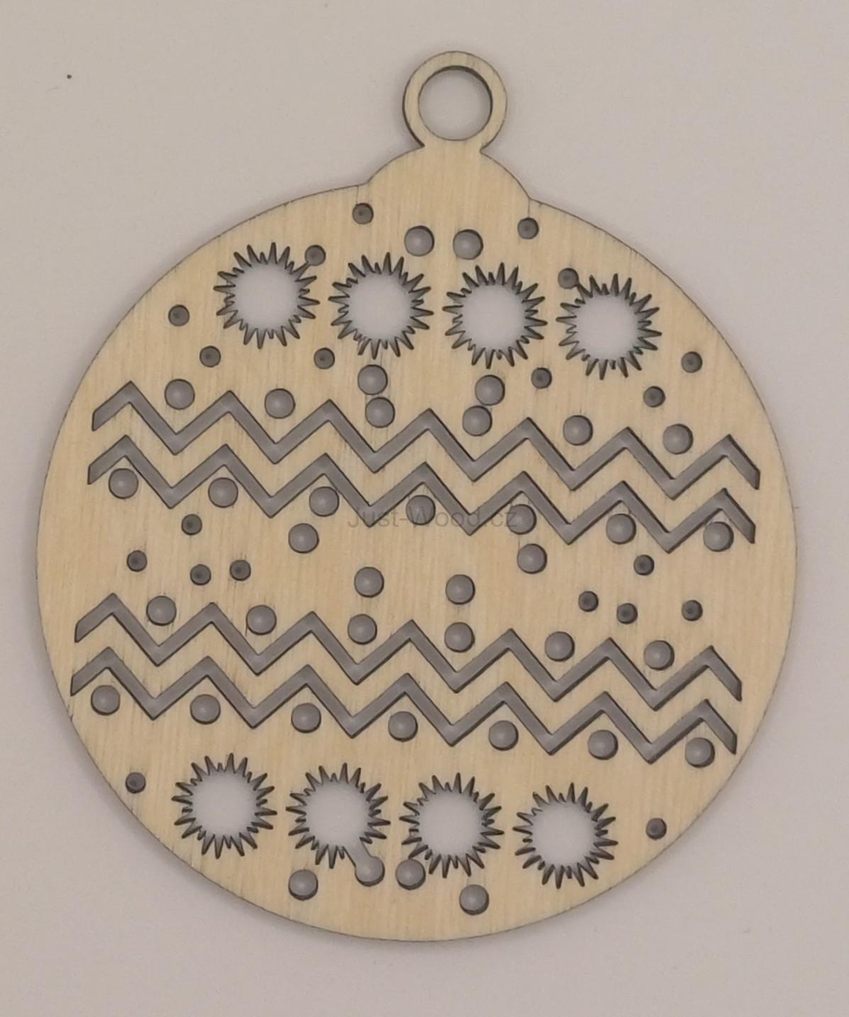 Dřevěná vánoční ozdoba (10 cm)