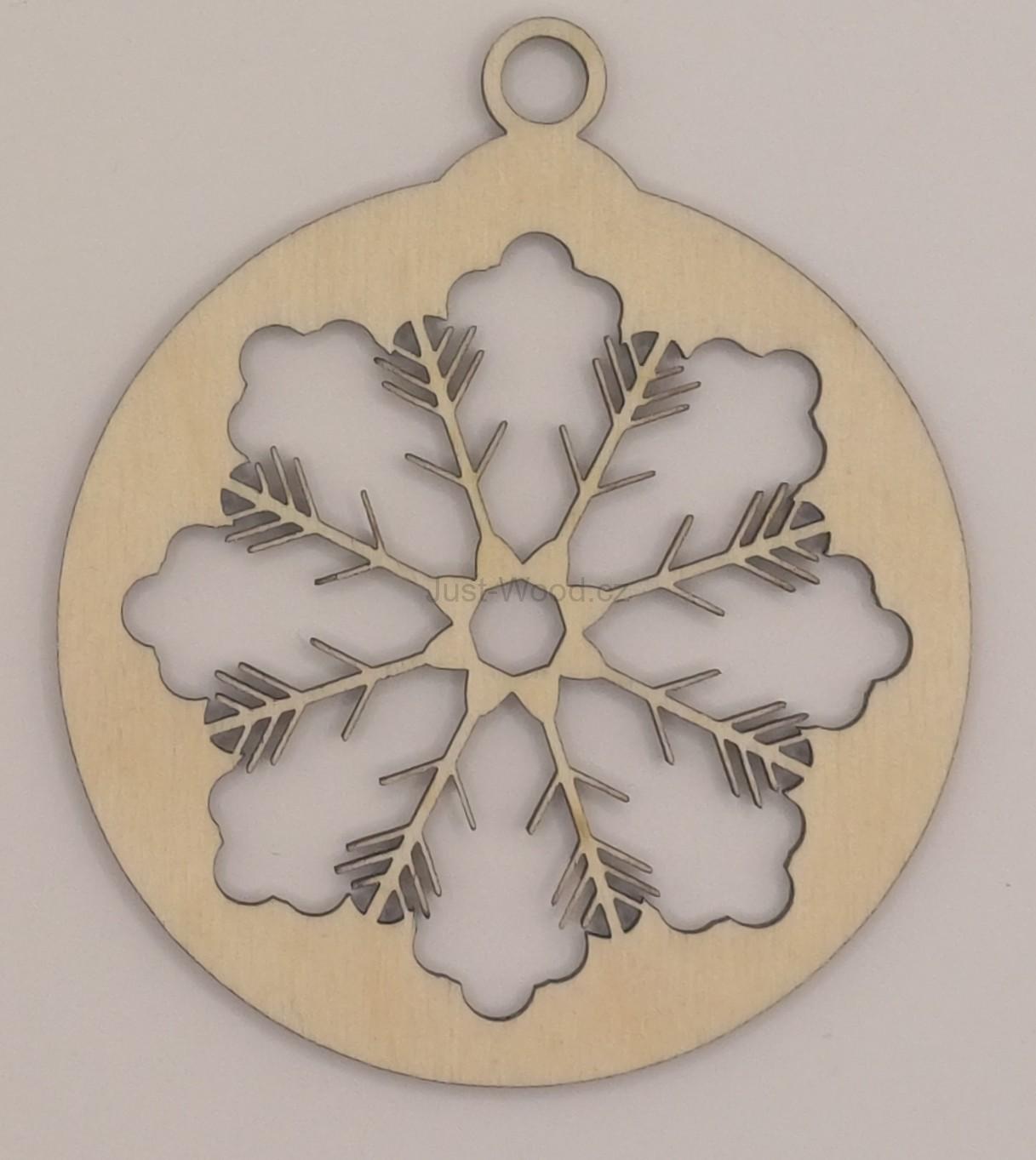 Dřevěná vánoční ozdoba (10 cm)