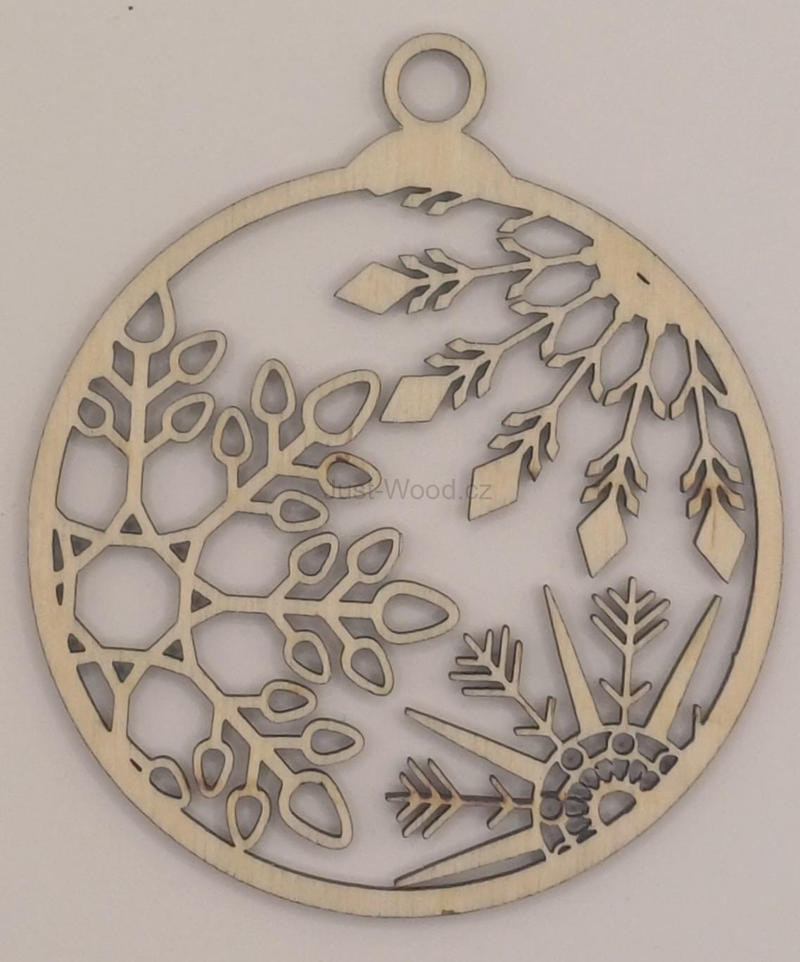Dřevěná vánoční ozdoba (10 cm)