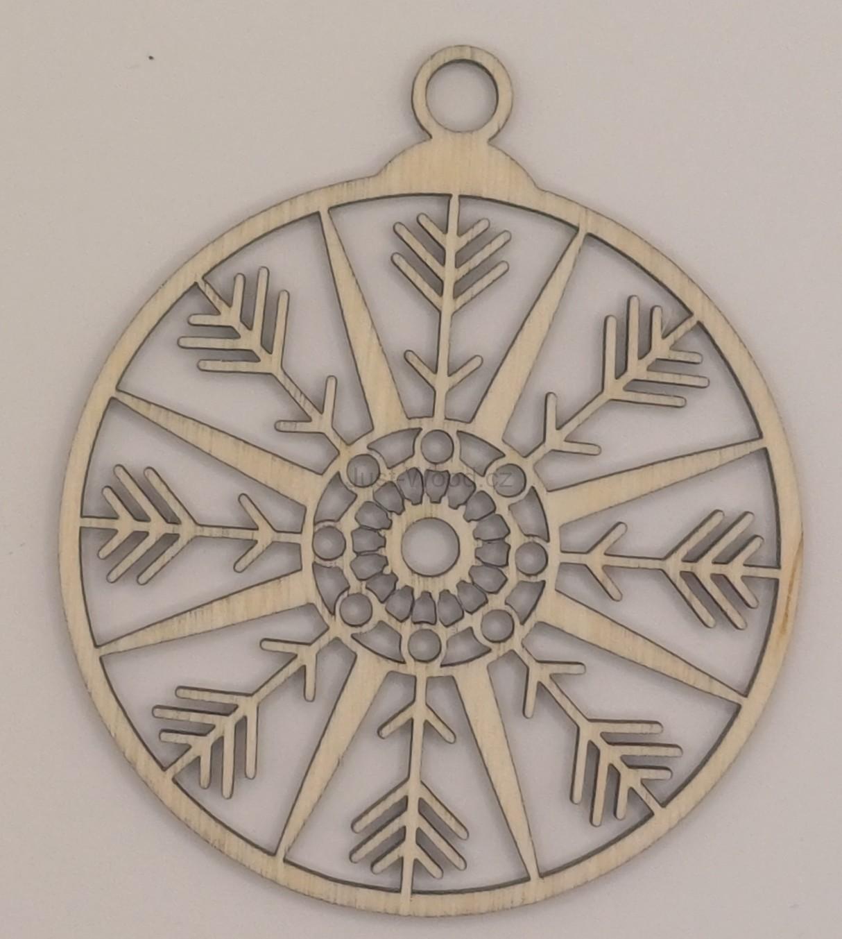 Dřevěná vánoční ozdoba (10 cm)