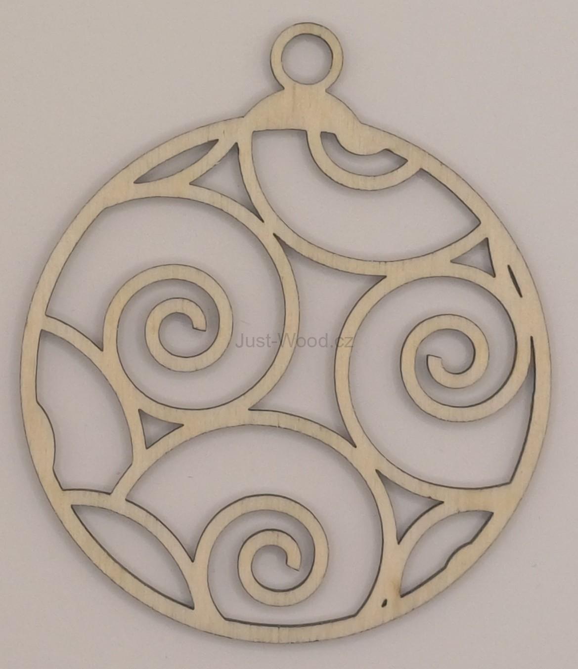 Dřevěná vánoční ozdoba (10 cm)