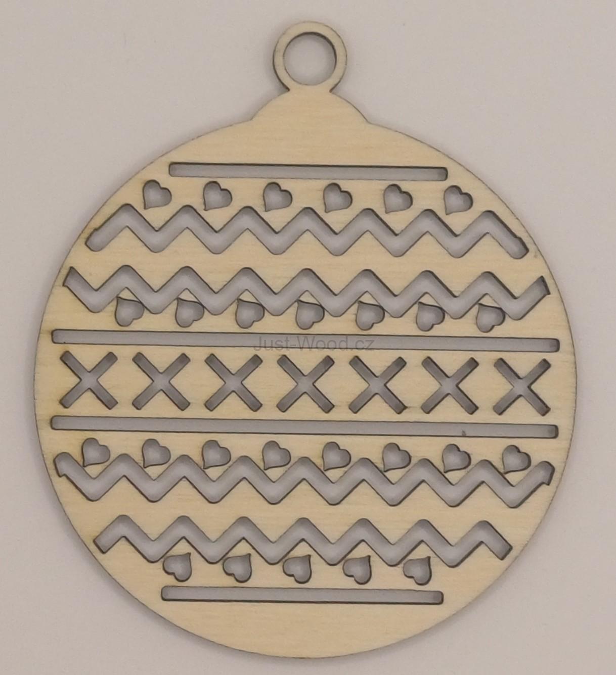Dřevěná vánoční ozdoba (10 cm)