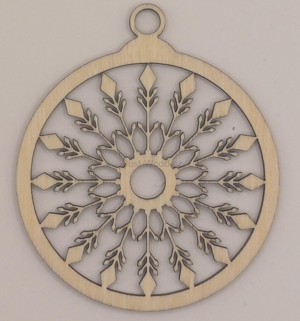 Dřevěná vánoční ozdoba (10 cm)