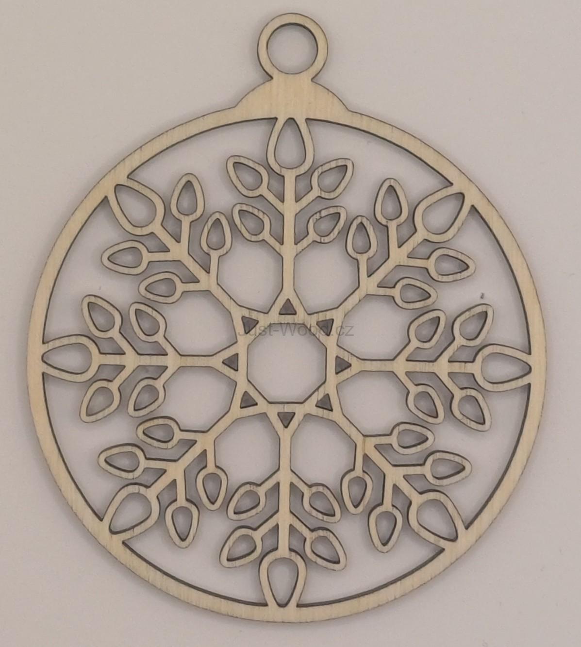 Dřevěná vánoční ozdoba (10 cm)